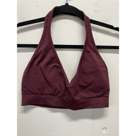 Young LA Other - Young LA Women's Padded Halter Sports Bra Medium Maroon Color Activewear